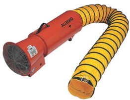 Confined Space Ventilator Fan 8 inch w/ 25' Duct 1275 CFM 9514-25