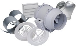 TD Mixvent Deluxe Exhaust Fan Kit 6 inch 293 CFM KIT-TD150-DV