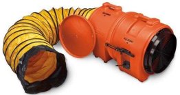 Confined Space Ventilator Fan DC Motor 12 inch w/ 15' Duct 1330 CFM 9546-15