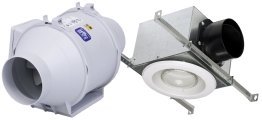 Standard 4 Inch Exhaust Fan Kit w/ Fluorescent Lighting & Grille 135 CFM KIT-TD100XF