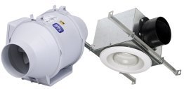Standard 4 Inch Exhaust Fan Kit w/ Halogen Lighting & Grille 135 CFM KIT-TD100XH