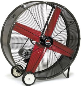 SPL Heat Buster Portable Barrel Fan 2 Speed 115 Volt 36 inch 12100 CFM Belt Drive SPL3623