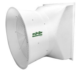 Tornado Fiberglass Exhaust Fan w/ Cone & Aluminum Shutters and Gold Star Motor 24 inch 5774 CFM Direct Drive VFA24AC-GS