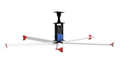 ZEPHYR PRO - HVLS Ceiling Fan 12 foot w/ Remote 11304 Sq Ft Coverage 3 Phase 230 Volt ZP-1236-523-3