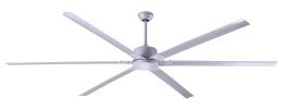 FANBOS Silver 10 foot Ceiling Fan w/ 5 Speed Remote 20693 CFM CP120PG
