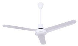 Commercial 56 inch White Reversible Ceiling Fan w/ Cord & Plug DC Motor V5 Speed CP56D11PN