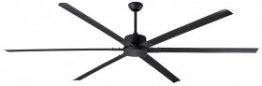 FANBOS Matte Black 8 foot Ceiling Fan w/ 5 Speed Remote 16729 CFM CP96BK