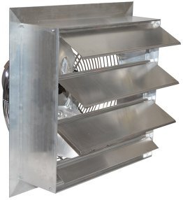 AX Wall Exhaust Fan w/ Shutters & Pull Chain 8 inch 360 CFM 115V 2 Speed AX08