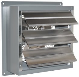 SD Exhaust Fan w/ Shutters 2 Speed 16 inch 2380 CFM Direct Drive S16-E2