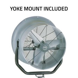 Triangle Jetaire High Velocity Fan 30 inch 7900 CFM 3 Phase 240V Direct Drive HV3013-Y - Industrial Grey