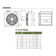 SD Exhaust Fan w/ Shutters Variable Speed 18 inch 3150 CFM Direct Drive S18-FVD