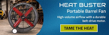 Heat Buster Portable Barrel Fans - Shop Now